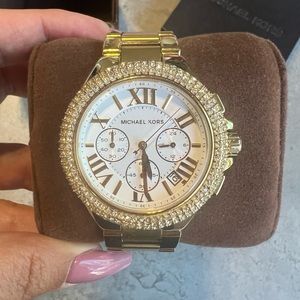 Michael Kors Watch Gold w/ Rhinestones (Women)